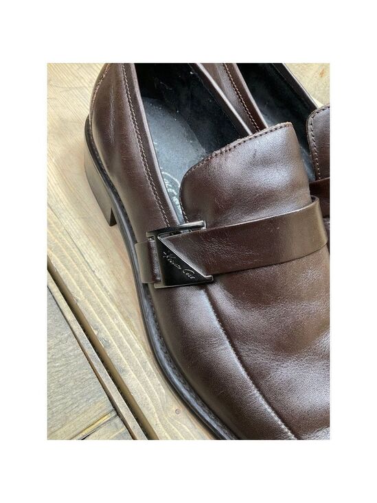 KENNETH COLE New York Edge of Reason Leather Slip-on Brown Loafer Dress Shoes 11 main image 5